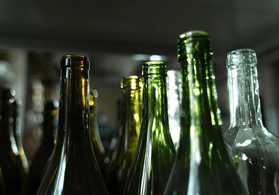 empty wine bottles